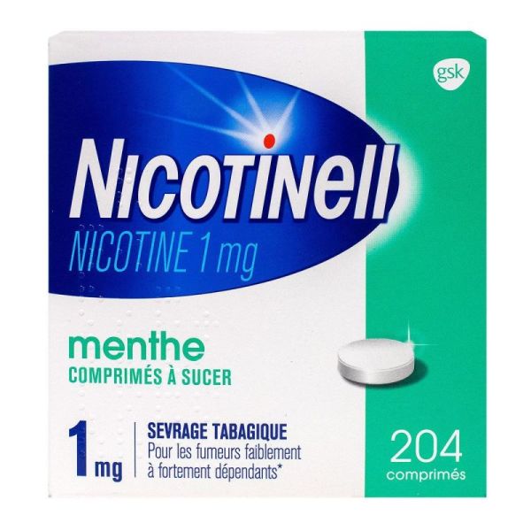 NICOTINELL cpr sucer 1 mg mint 204 pce