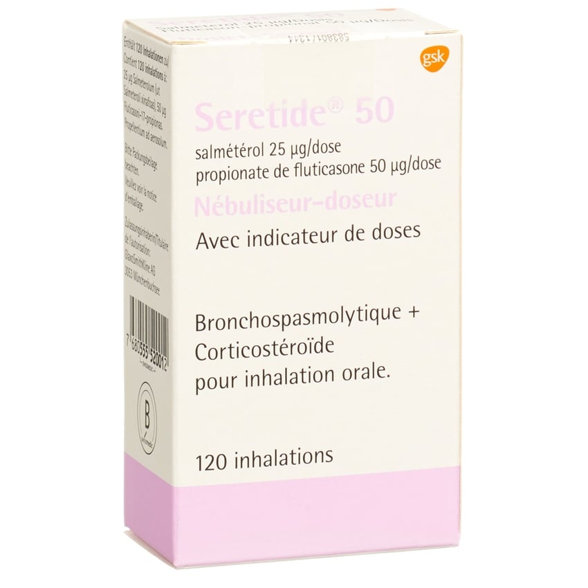 SERETIDE 50 aéros doseur 120 dos