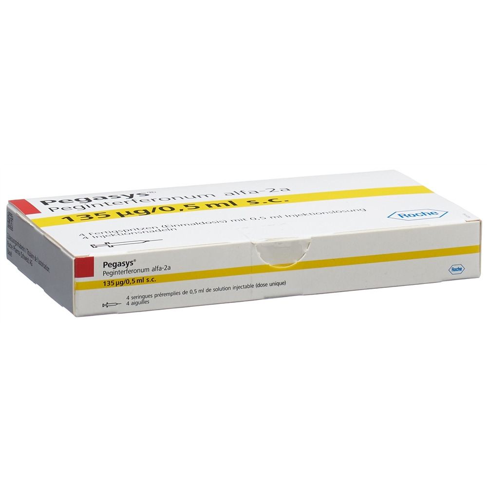 PEGASYS sol inj 135 mcg/0.5 ml ser pré 4 x 0.5 ml