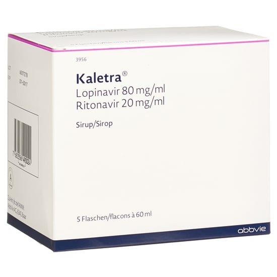 KALETRA sirop 80mg/20mg/ml 5 fl 60 ml