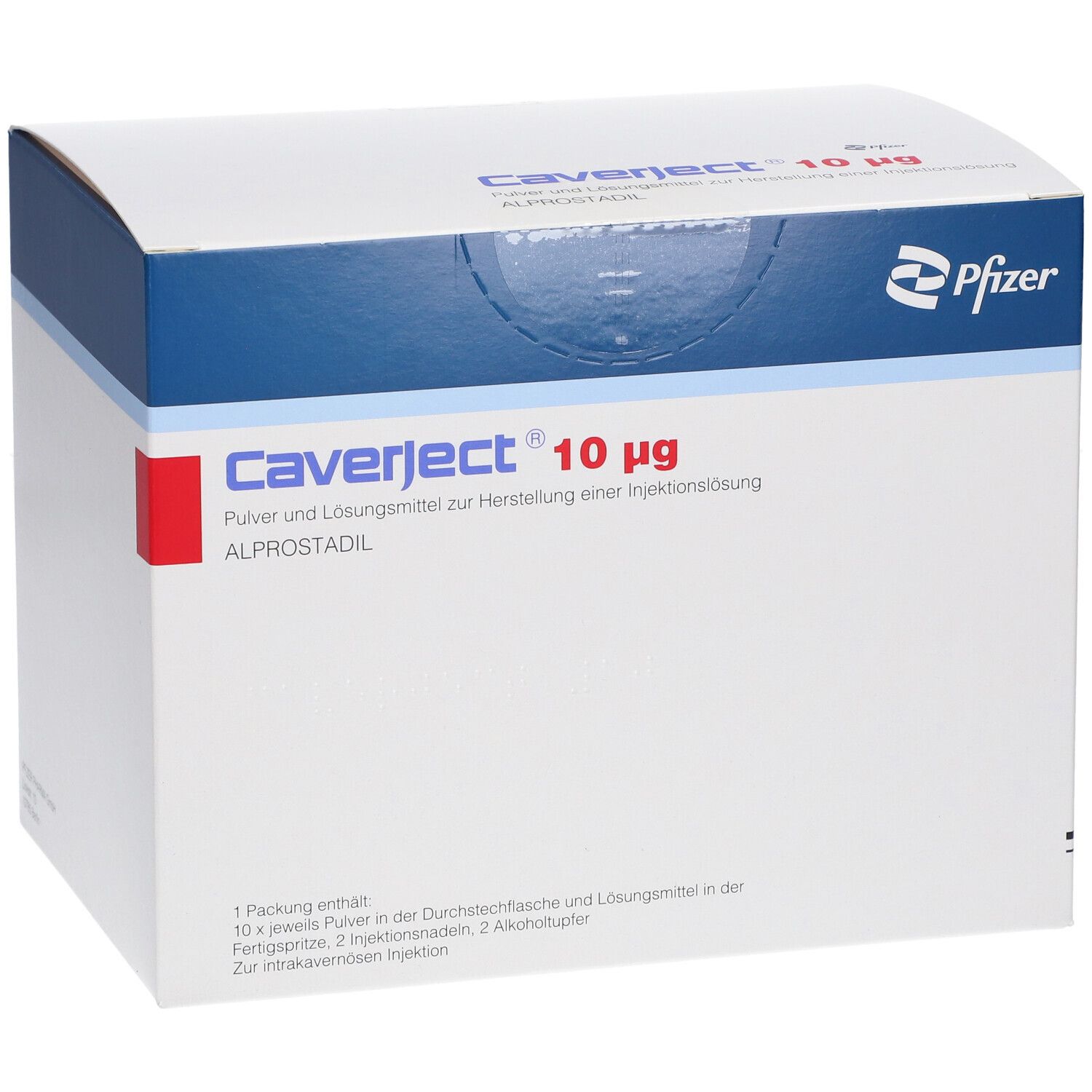 CAVERJECT DC subst sèche 10 mcg ser pré 2 pce