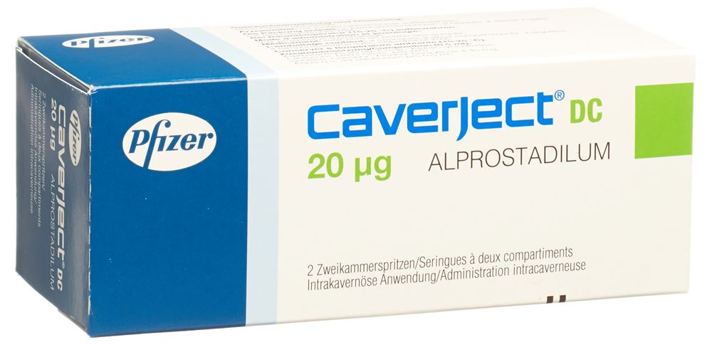 CAVERJECT DC subst sèche 20 mcg ser pré 2 pce