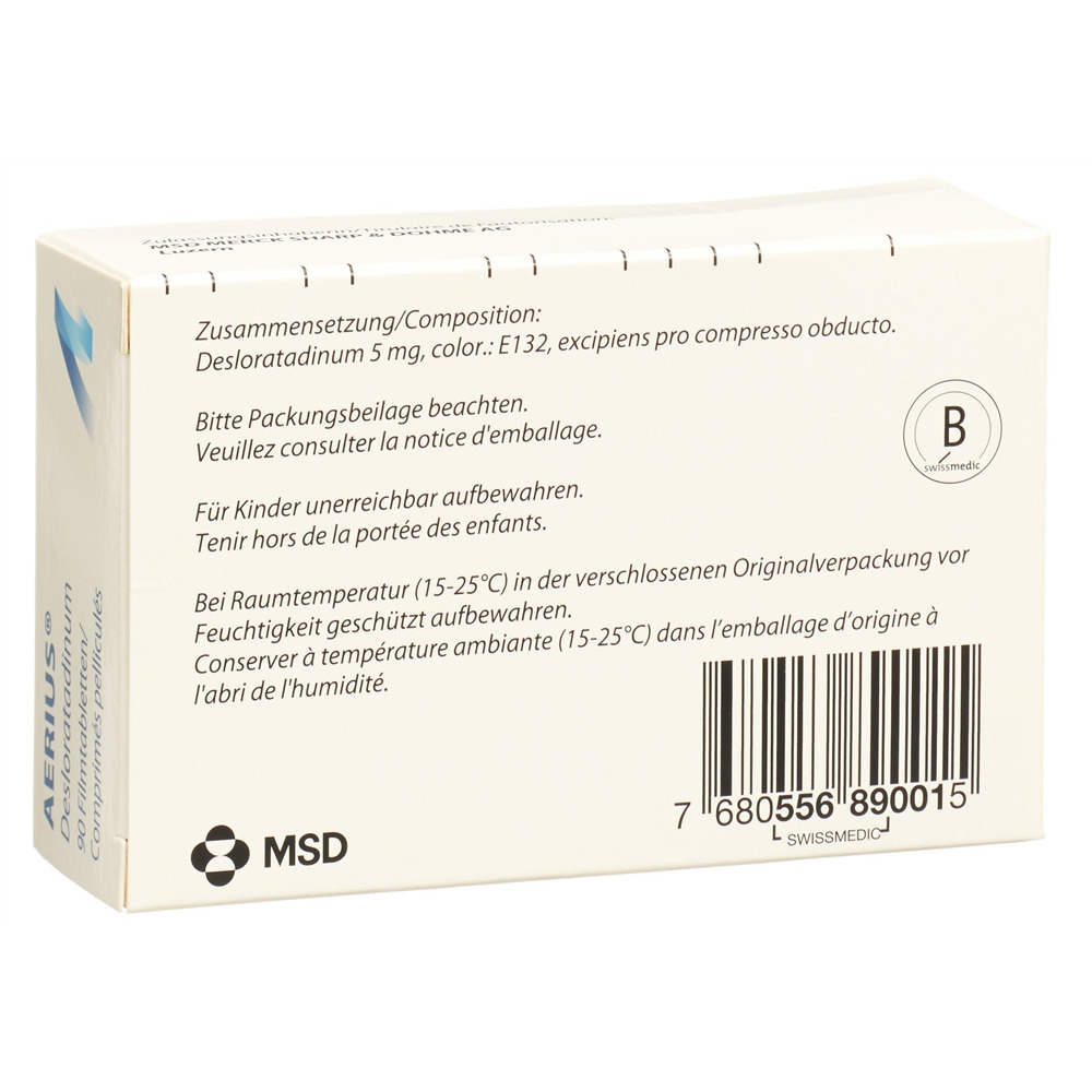 AERIUS cpr pell 5 mg 90 pce