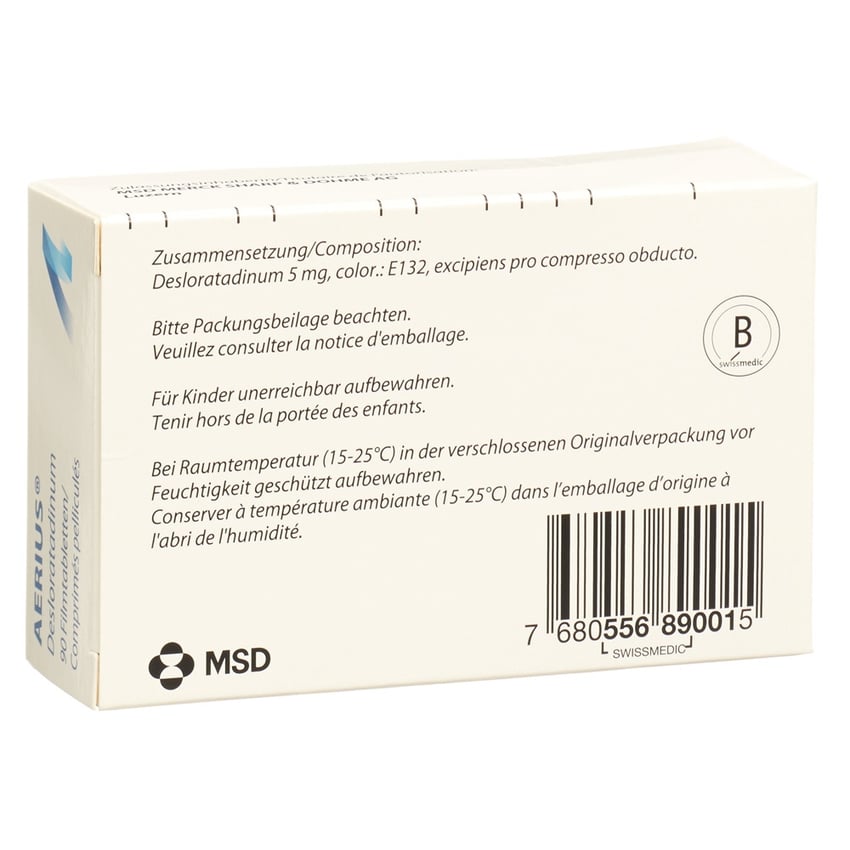 AERIUS cpr pell 5 mg 90 pce