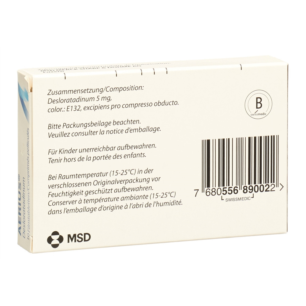 AERIUS cpr pell 5 mg 10 pce