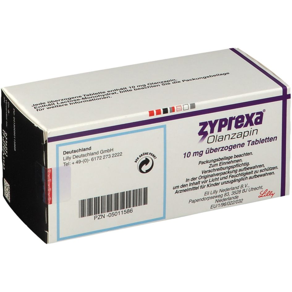 ZYPREXA subst sèche 10 mg fl
