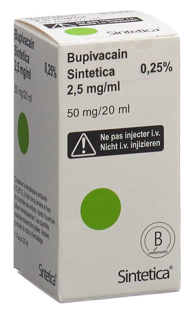 BUPIVACAIN Sintetica 2.5 mg/ml vial 20 ml