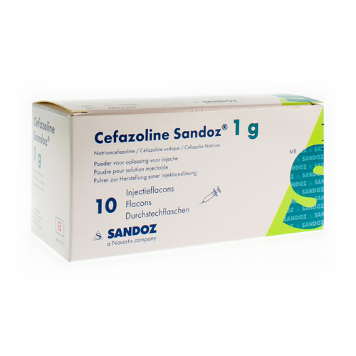 CEFAZOLINE Sandoz subst sèche 1 g flac 10 pce