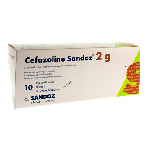 CEFAZOLINE Sandoz subst sèche 2 g flac 10 pce