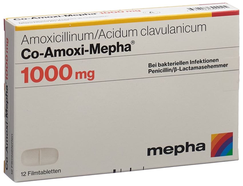 CO-AMOXI Mepha cpr pell 1000 mg 12 pce