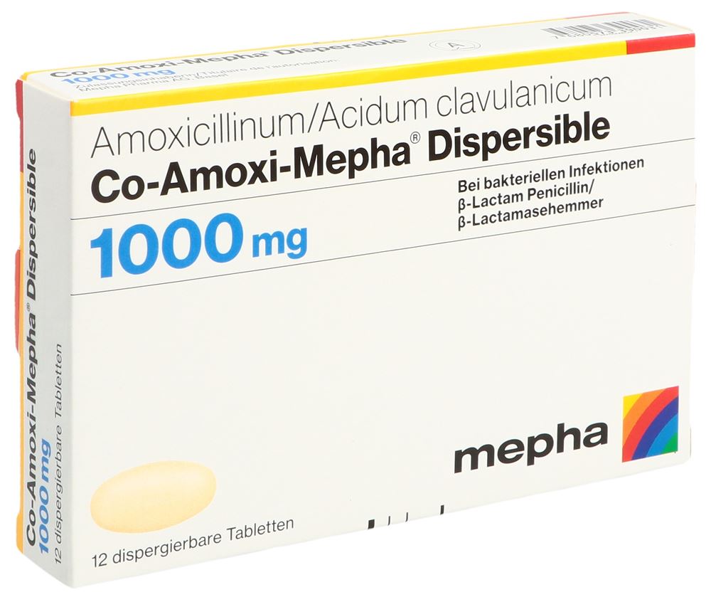 CO-AMOXI Mepha cpr pell 1000 mg 12 pce