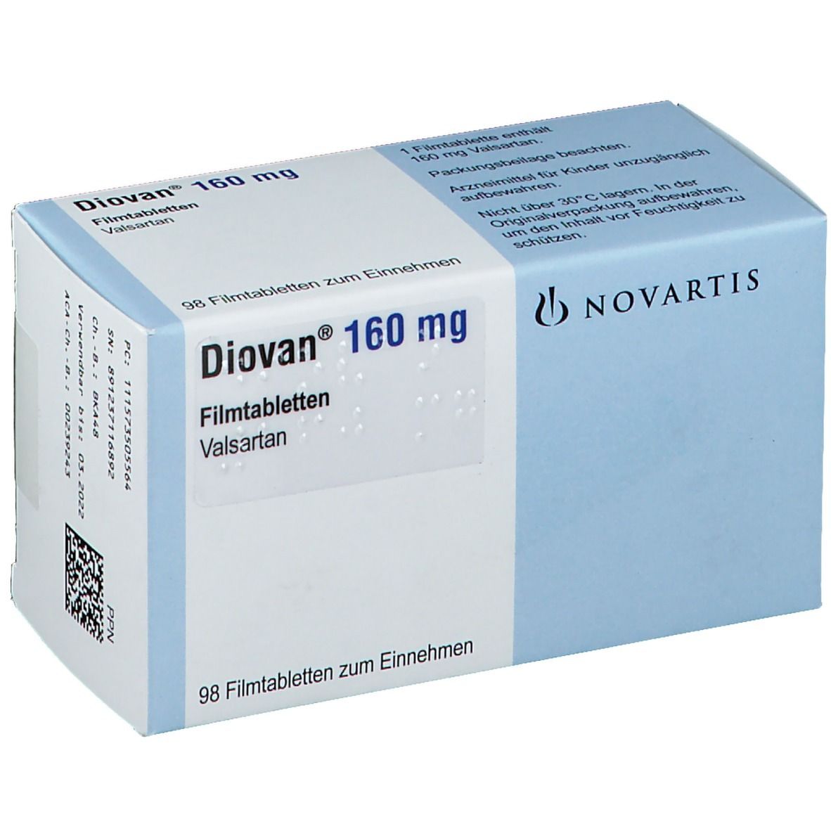 DIOVAN cpr pell 160 mg 98 pce