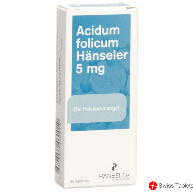 ACIDUM FOLICUM Hänseler cpr 5 mg 20 pce