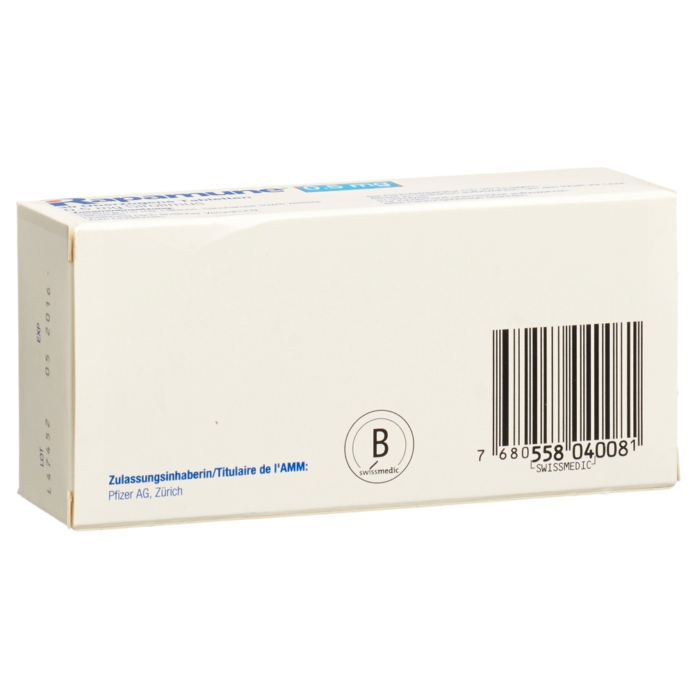 RAPAMUNE cpr 0.5 mg 30 pce