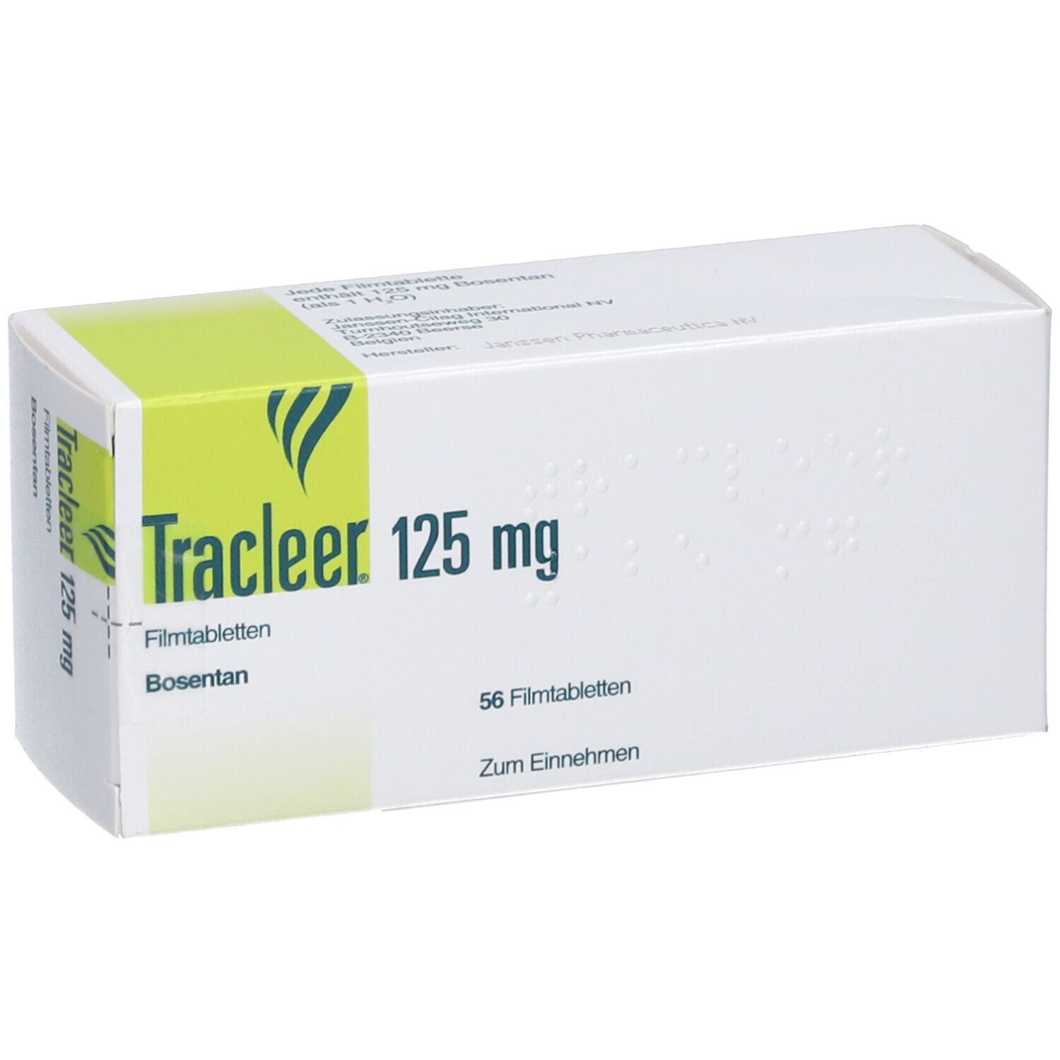 TRACLEER cpr pell 125 mg fl 56 pce