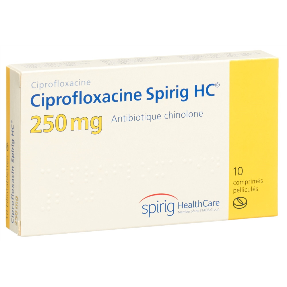 CIPROFLOXACINE Spirig HC cpr pellic 250 mg 10 pce