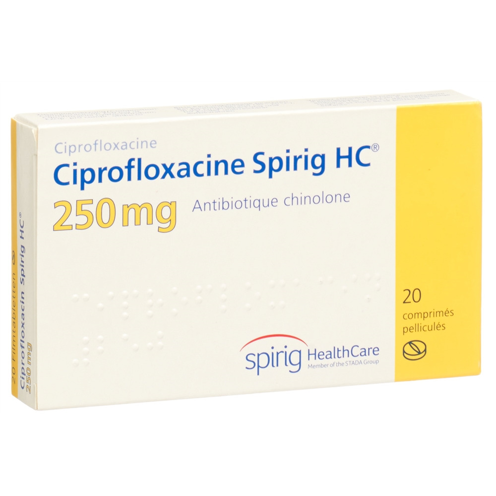 CIPROFLOXACINE Spirig HC cpr pellic 250 mg 20 pce