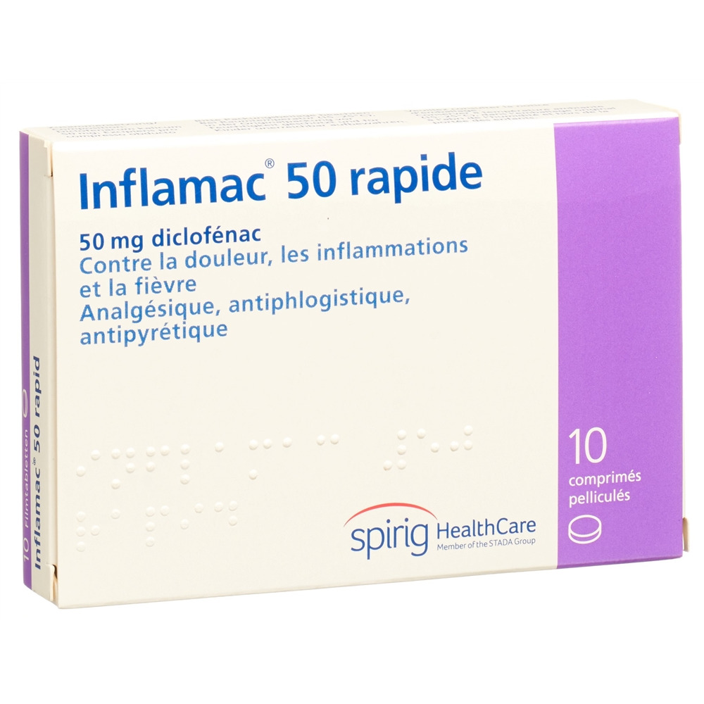 INFLAMAC rapide cpr pell 50 mg 10 pce