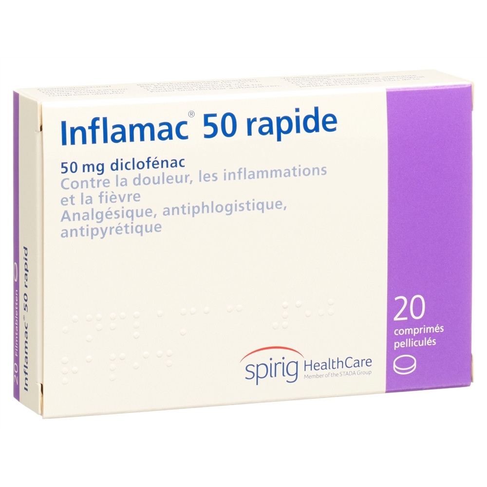 INFLAMAC rapide cpr pell 50 mg 20 pce