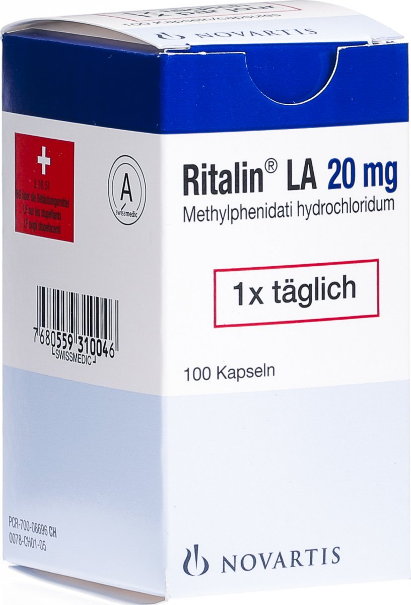 RITALINE LA caps 20 mg bte 100 pce