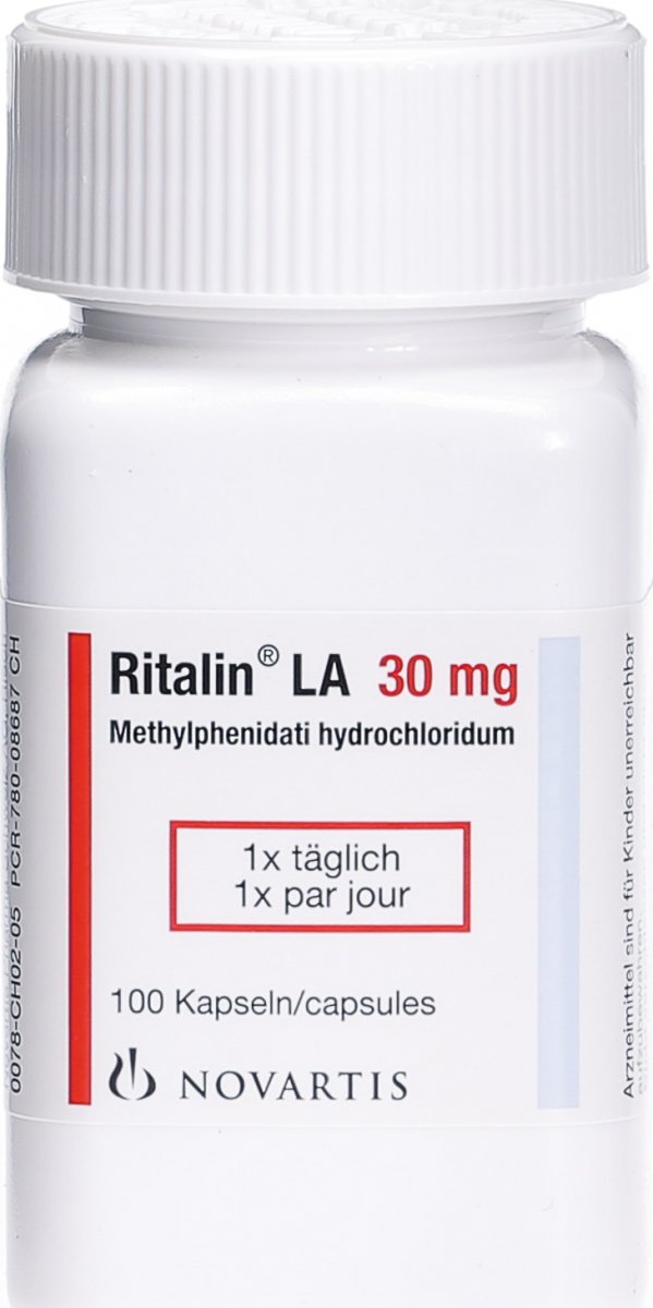 RITALINE LA caps 30 mg bte 100 pce