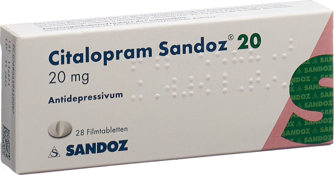 CITALOPRAM Sandoz cpr pell 20 mg 28 pce