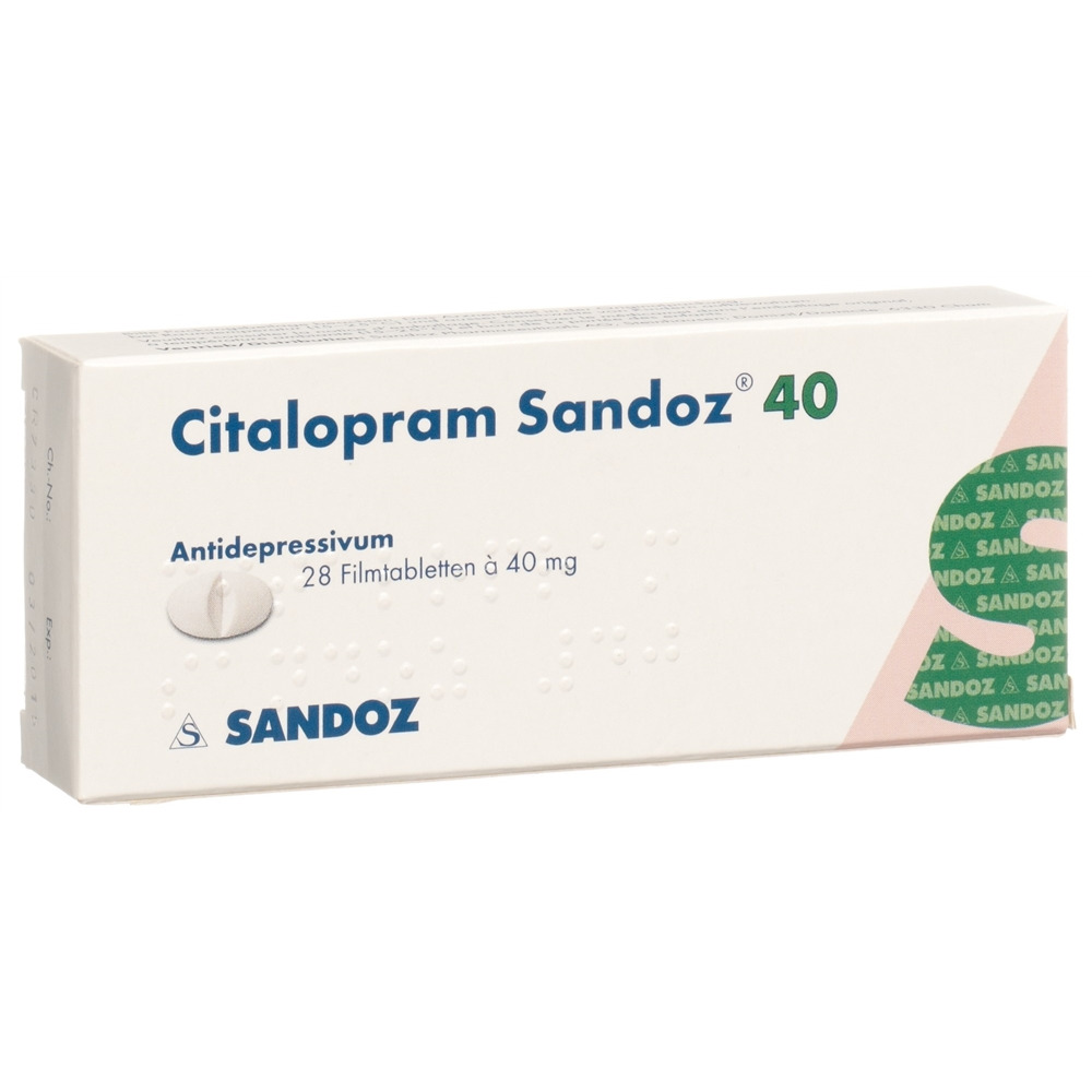Citalopram Sandoz 40, Filmtabletten