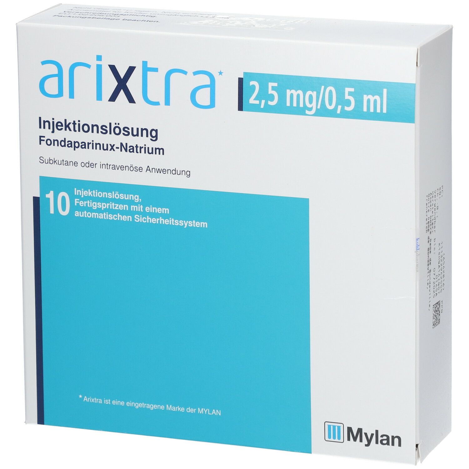 ARIXTRA sol inj 2.5 mg/0.5ml 10 ser pré 0.5 ml