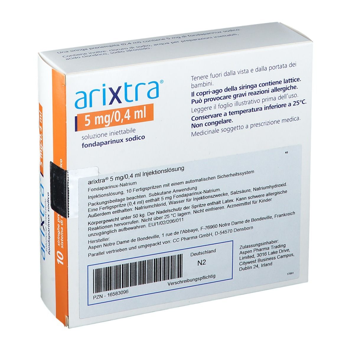 ARIXTRA sol inj 5 mg/0.4ml 10 ser pré 0.4 ml