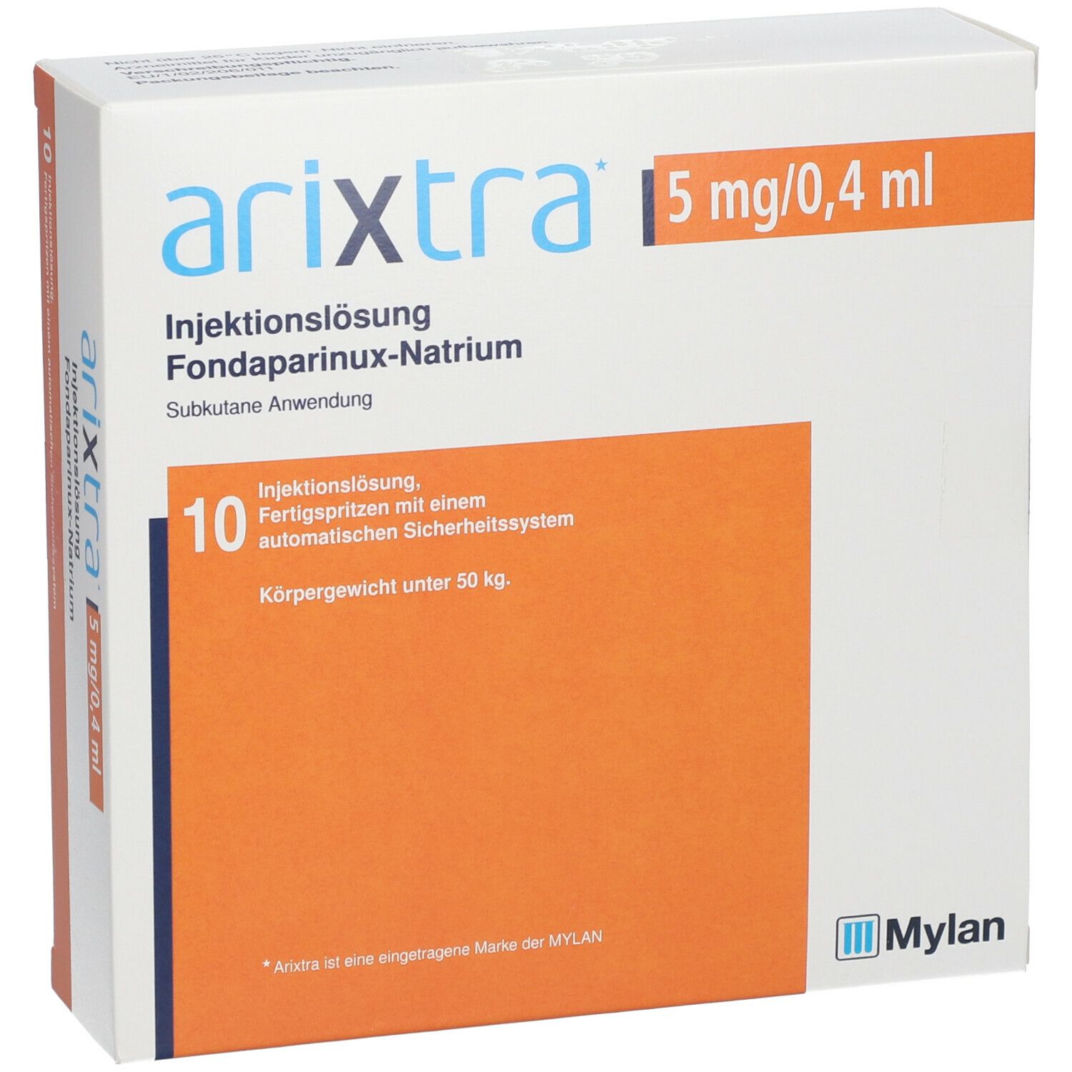 ARIXTRA sol inj 5 mg/0.4ml 10 ser pré 0.4 ml