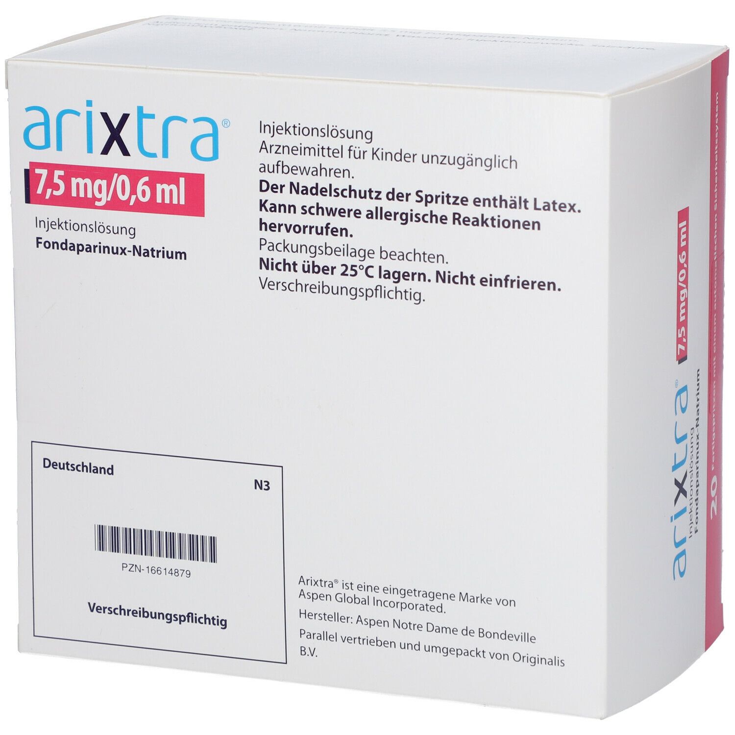 Arixtra 7.5 mg/0.6 ml, Injektionslösung