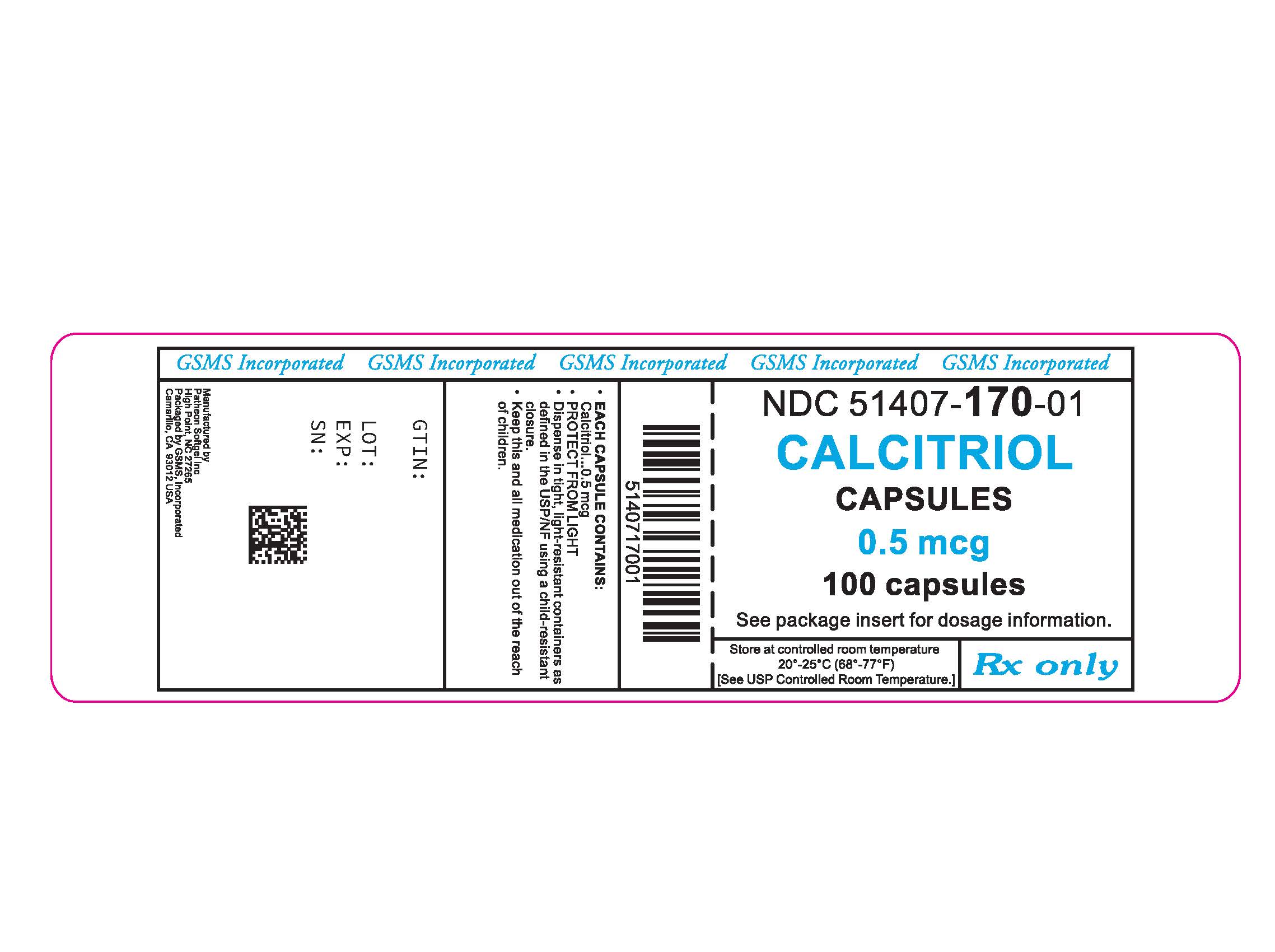 CALCITRIOL Salmon Pharma caps 0.5 mcg 100 pce