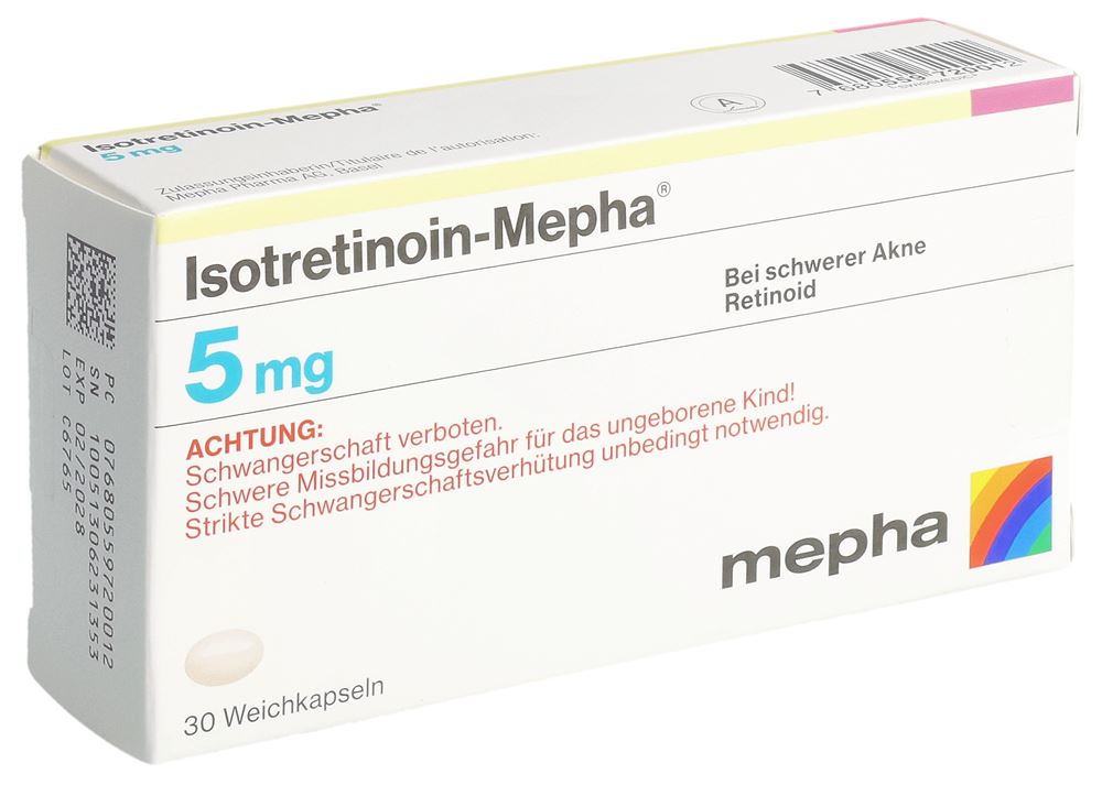 ISOTRETINOIN Mepha caps moll 5 mg 30 pce