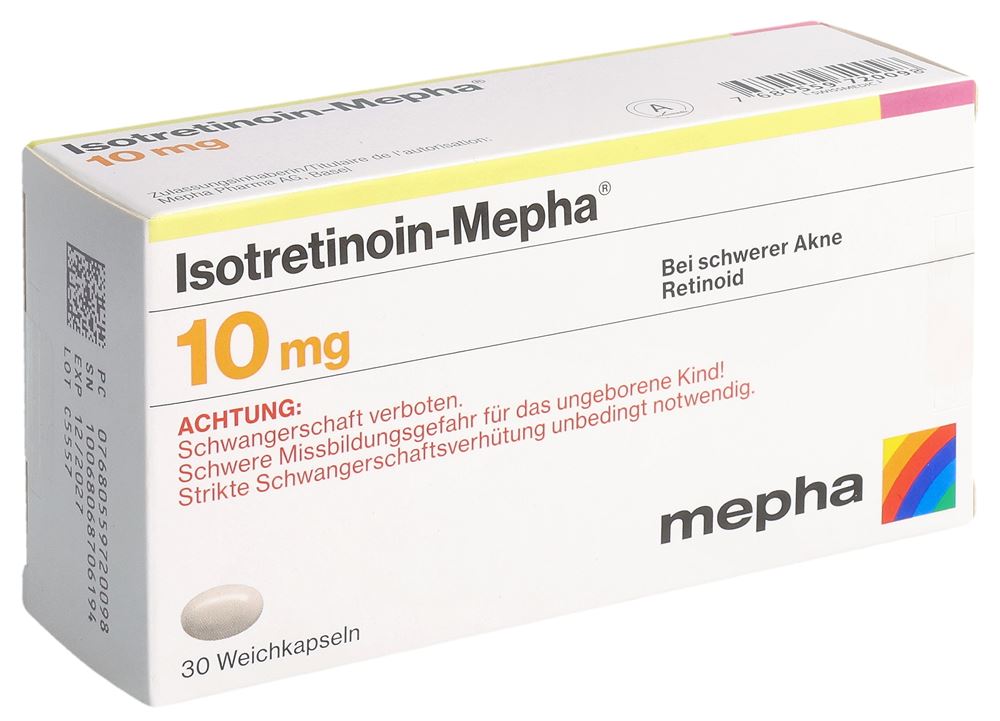ISOTRETINOIN Mepha caps moll 10 mg 30 pce