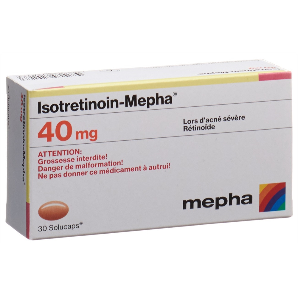 ISOTRETINOIN Mepha caps moll 40 mg 30 pce
