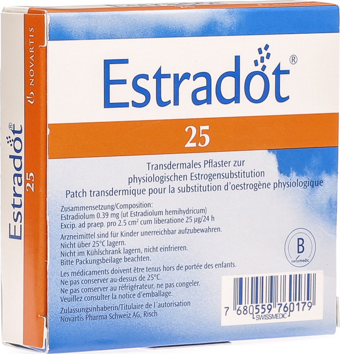 ESTRADOT patch mat 25 mcg/24h 8 pce