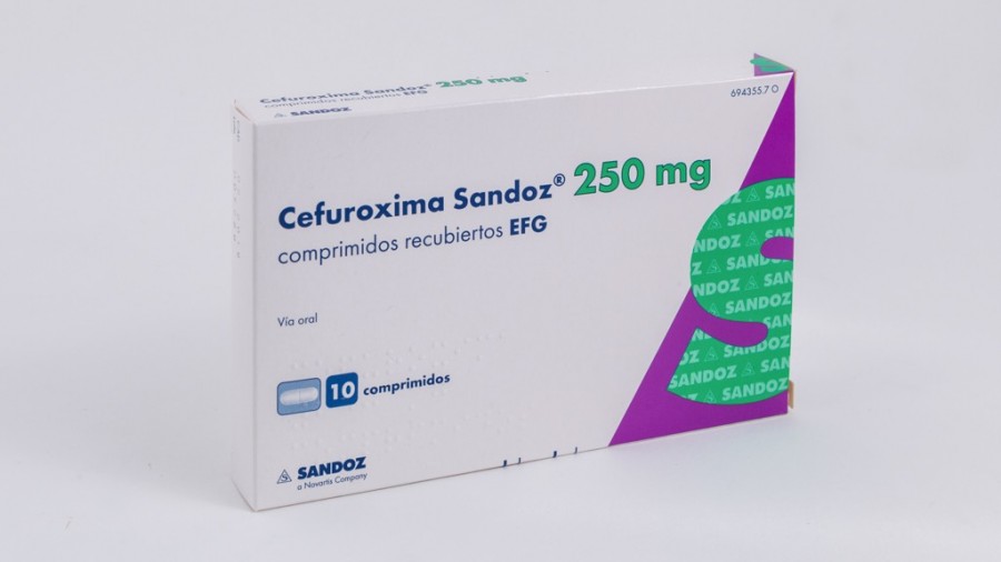 Céfuroxime Sandoz, cpr pell 250 mg , 14 pce