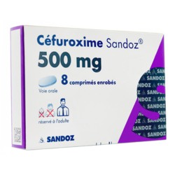 Céfuroxime Sandoz, cpr pell 500 mg , 14 pce (ancien)