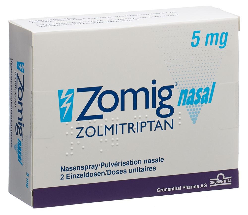 ZOMIG nasal spray nasal 5 mg monodos 2 pce