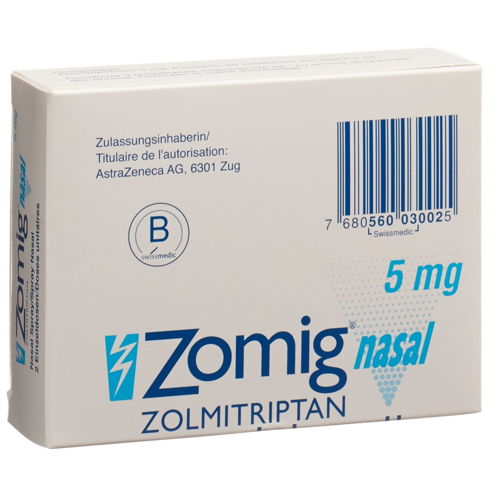 ZOMIG nasal spray nasal 5 mg monodos 2 pce