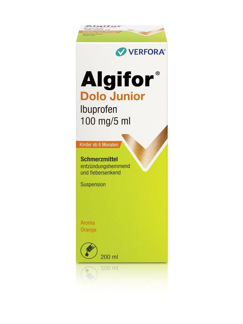 ALGIFOR Junior 100 mg/5ml av ser dosage fl 200 ml