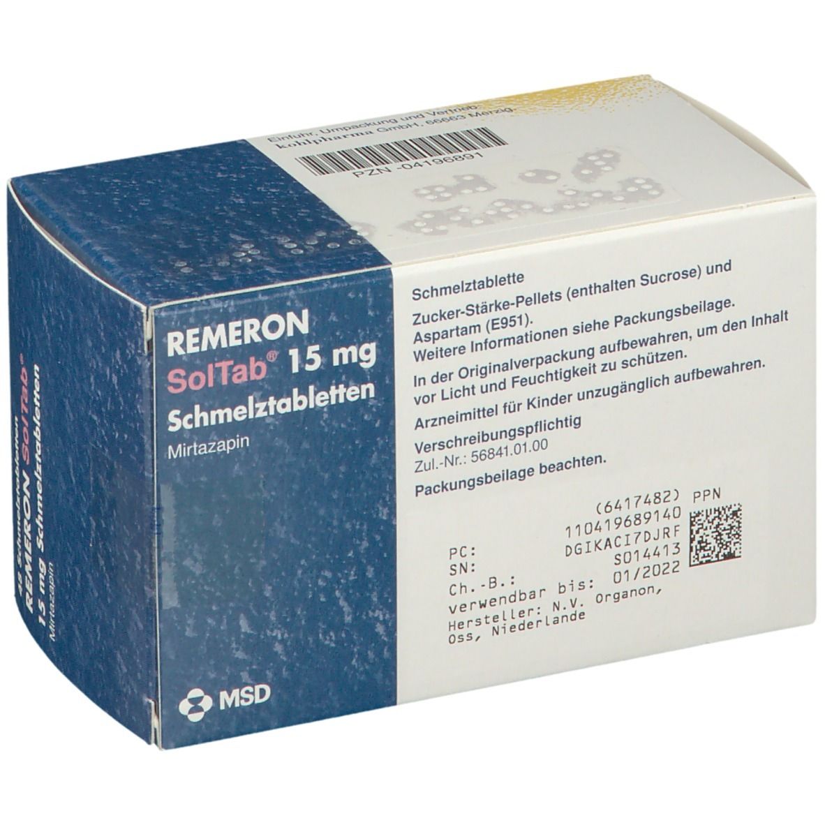 REMERON SolTab cpr orodisp 15 mg 6 pce