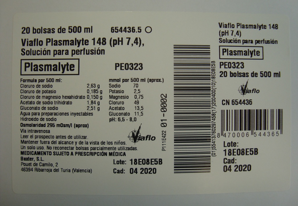 PLASMA LYTE A sol perf 500ml viaflo 20 pce