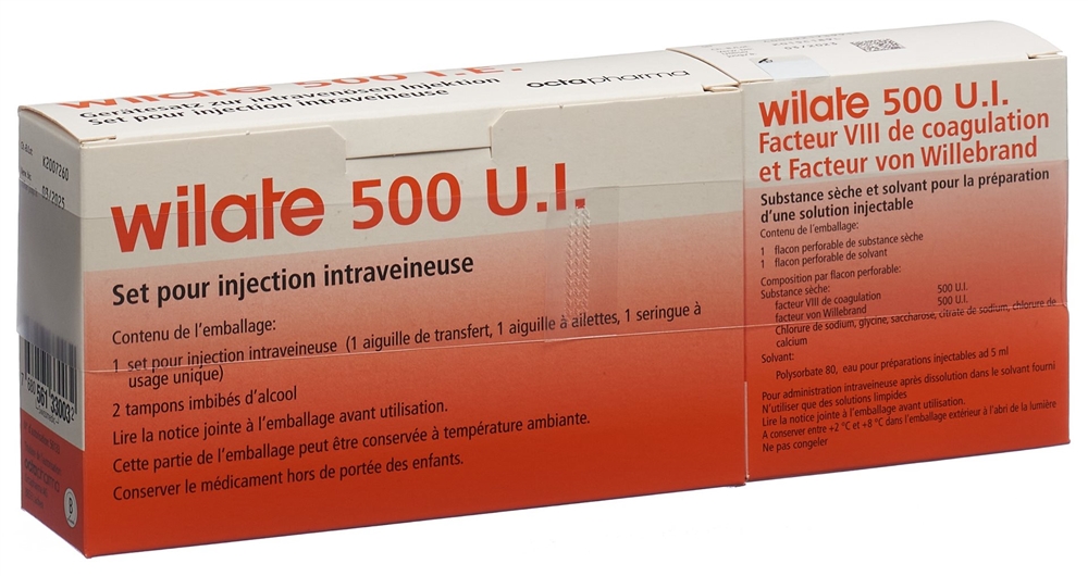 Wilate 1000 I.E., Pulver und Lösungsmittel zur Herstellung einer Injektionslösung