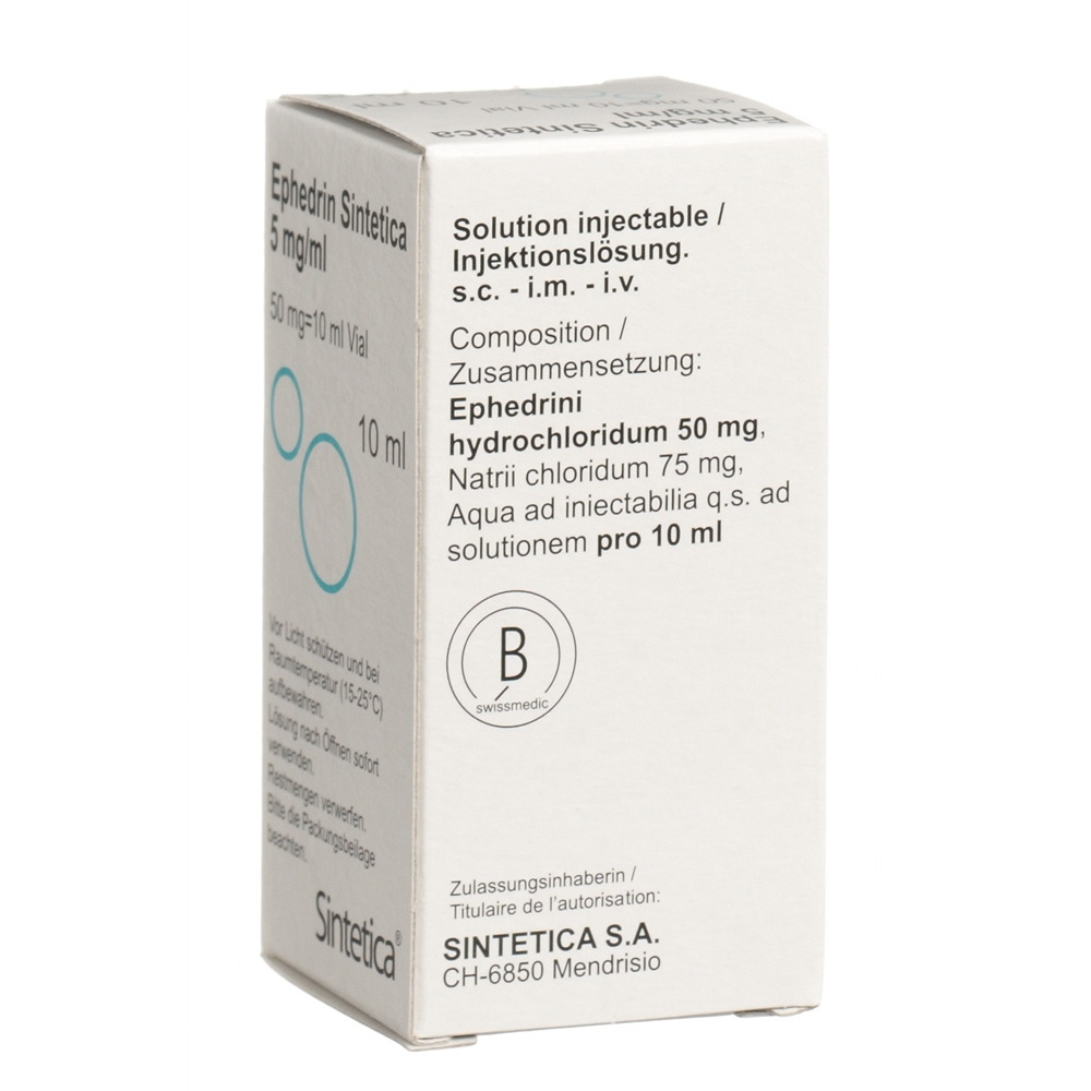 EPHEDRIN Sintetica sol inj 50 mg/10ml flacon