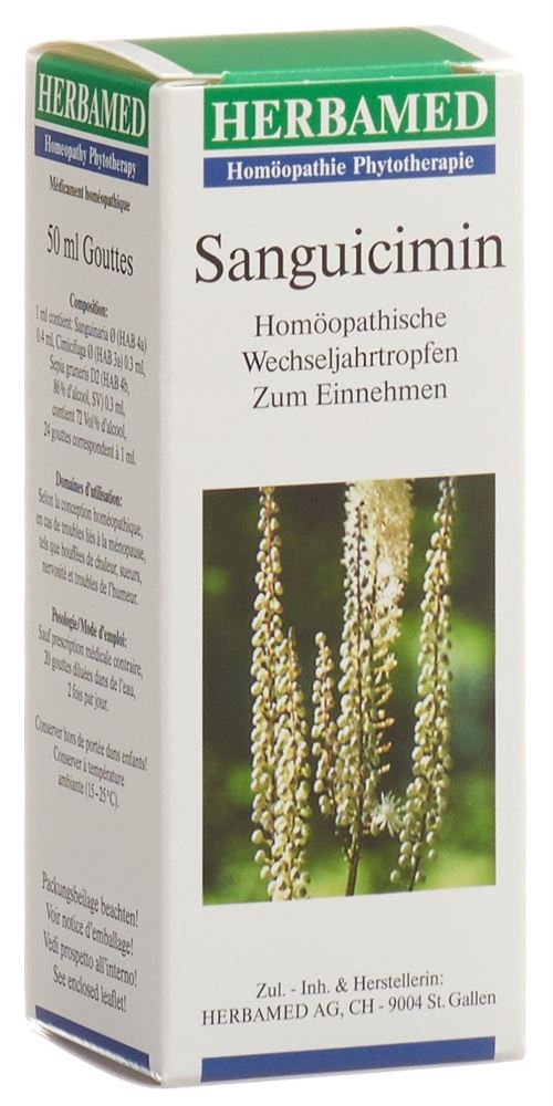 SANGUICIMIN gouttes hom ménopause fl 50 ml