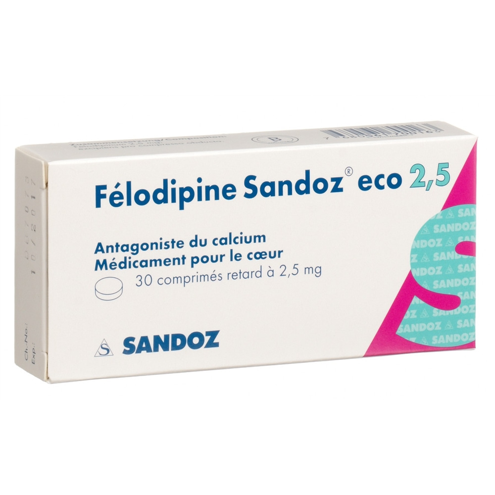 FELODIPINE Sandoz eco cpr ret 2.5 mg 30 pce