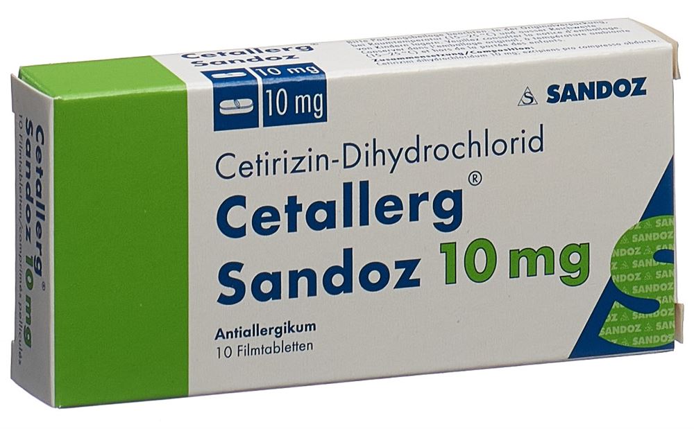 CETALLERG Sandoz cpr pell 10 mg 10 pce
