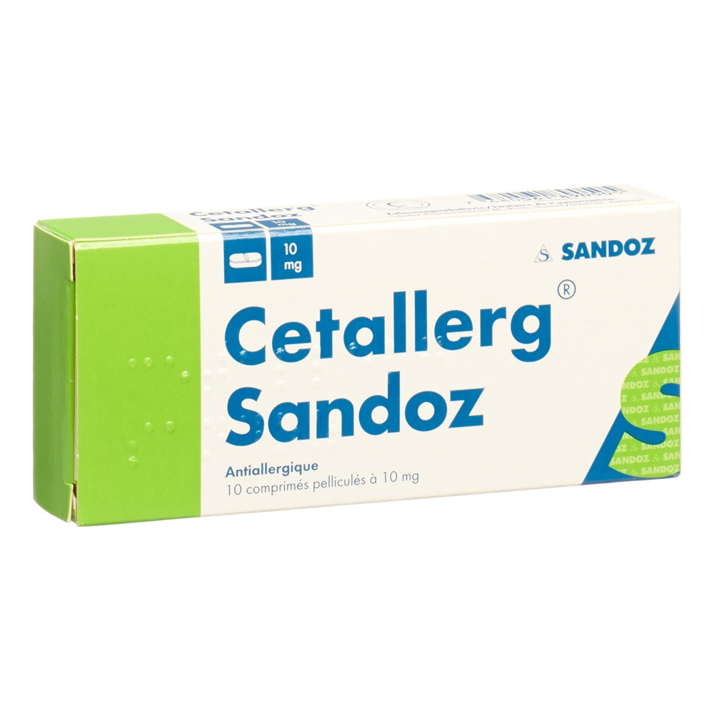 CETALLERG Sandoz cpr pell 10 mg 10 pce