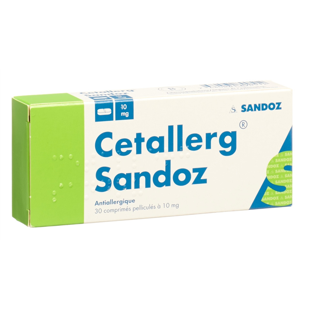 CETALLERG Sandoz cpr pell 10 mg 30 pce